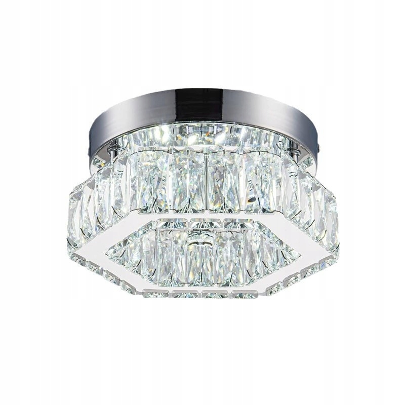 Led Stropná Lampa Krištáľový Luster Chróm Do Spálne S Diaľkovým Ovládaním