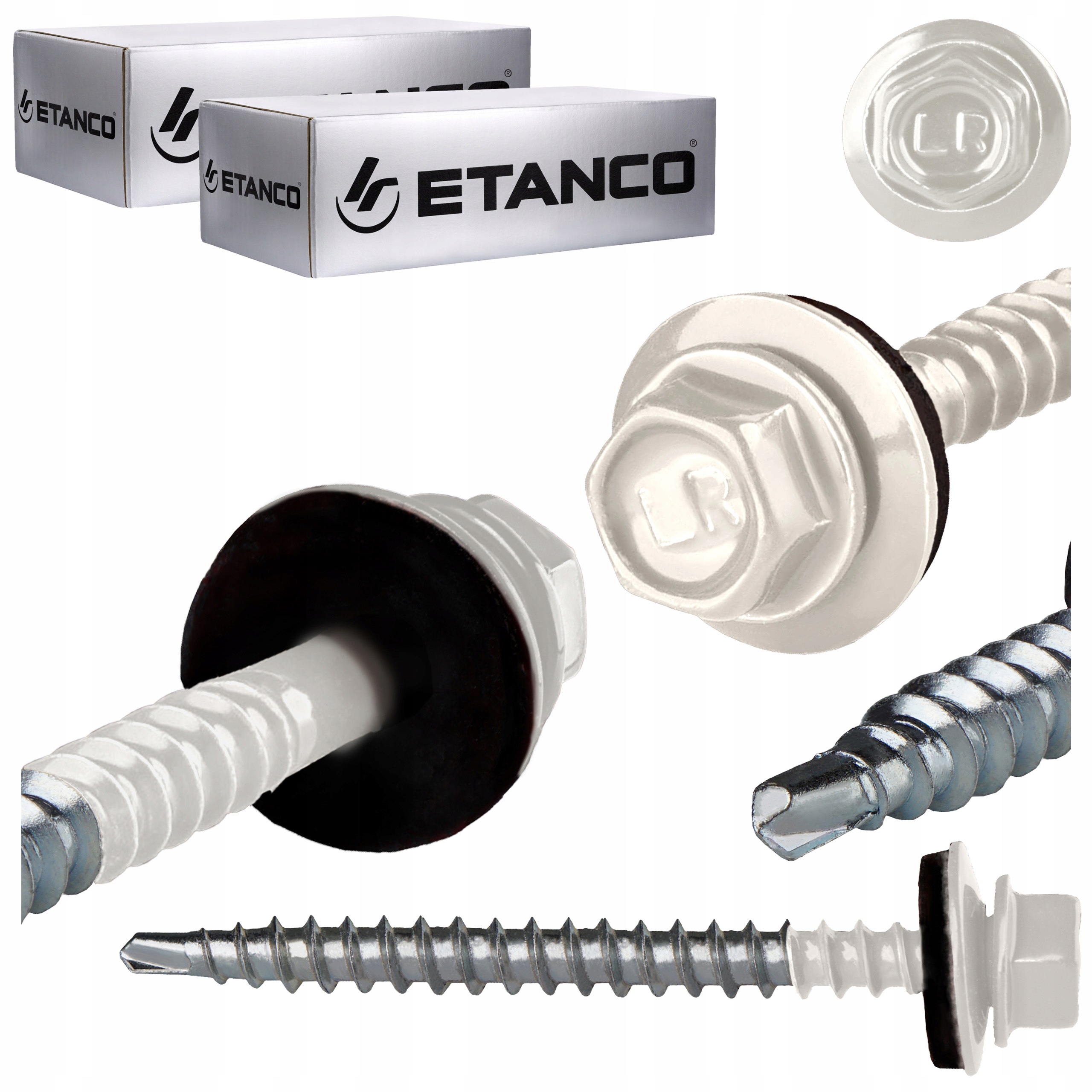 Farmářské vruty 4,8x60 mm Ral 9010 200 ks vrutů Etanco GTF2 Z14