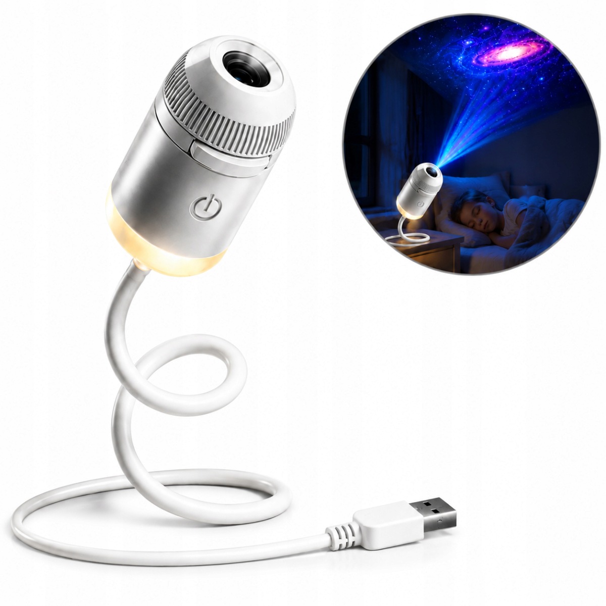 Projektor gwiazd lampka Usb Planetarium 360 stopni Projekcja 360°