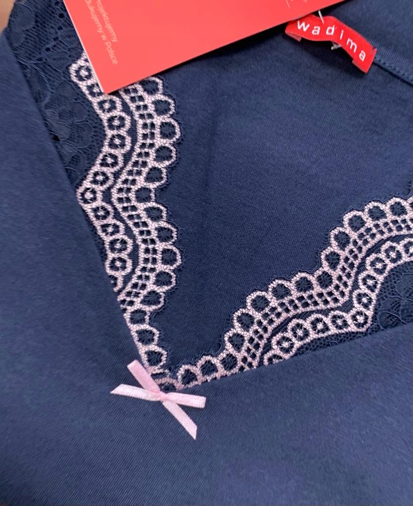 WADIMA 104671 PIŻAMA wiskozowa MODAL ELEGANCKA KORONKA GRANATOWA XL Marka Wadima