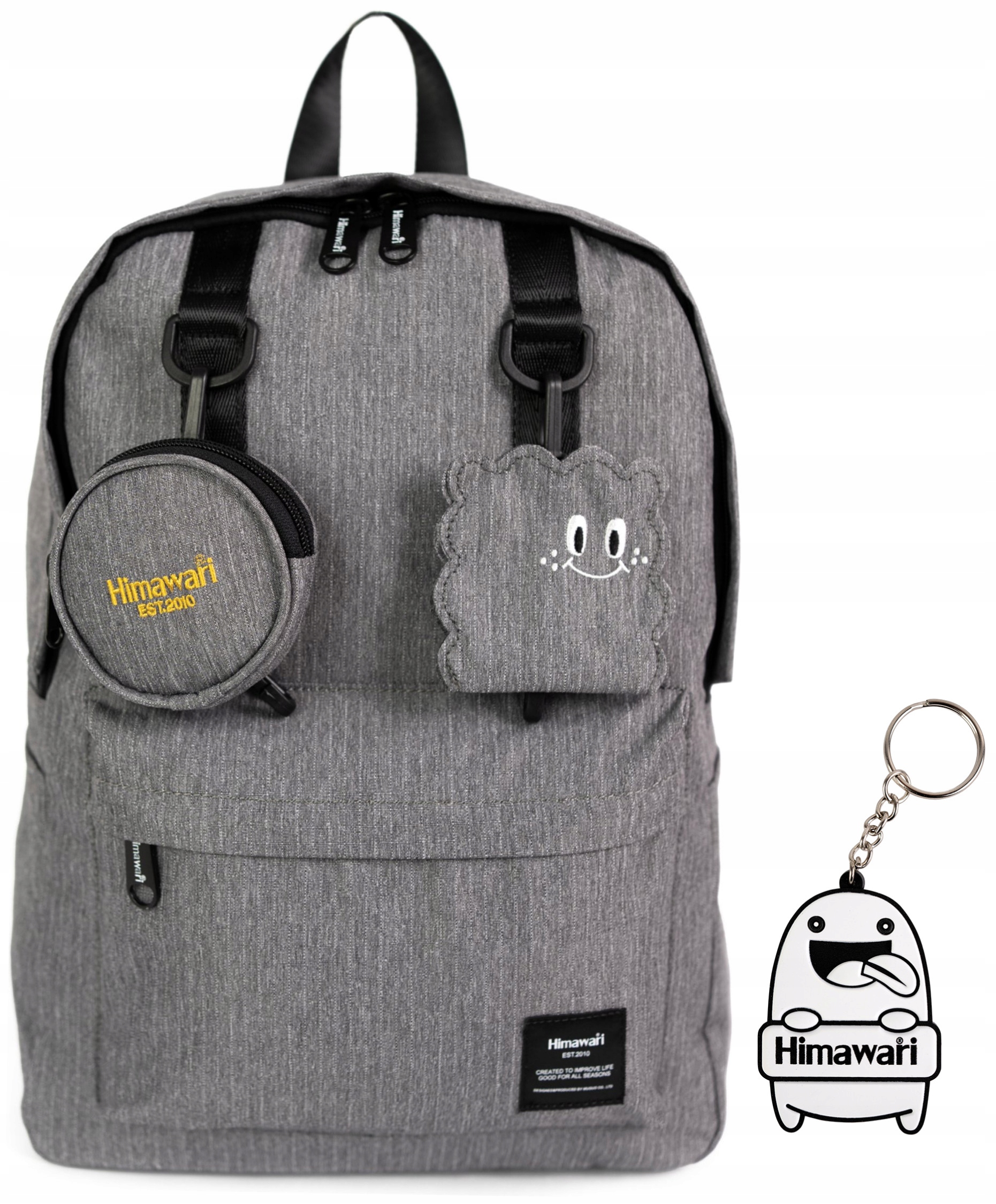 Školní batoh Himawari Pupil pro holčičku, kluka, malý, lehký, šedý