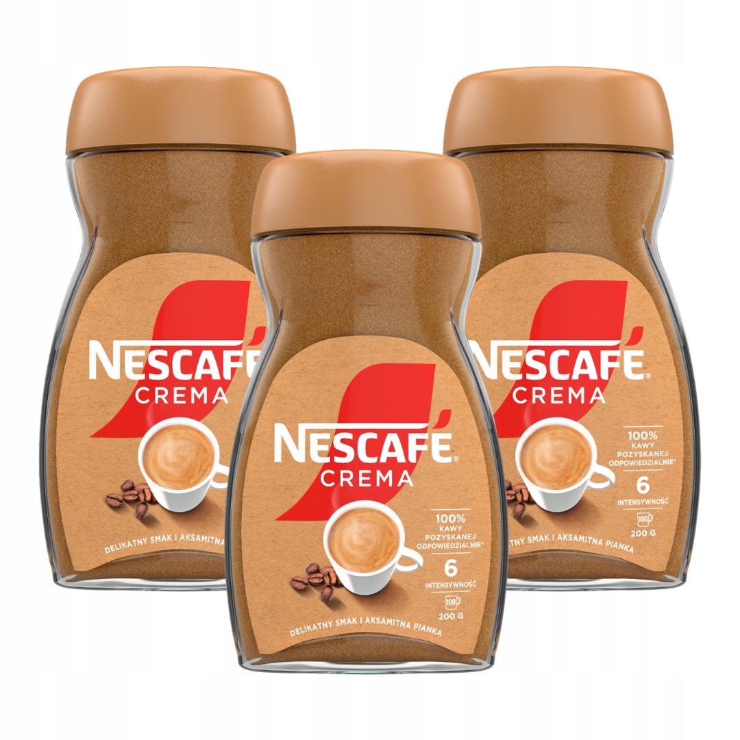 Nescafe Crema Kawa rozpuszczalna 3x200g