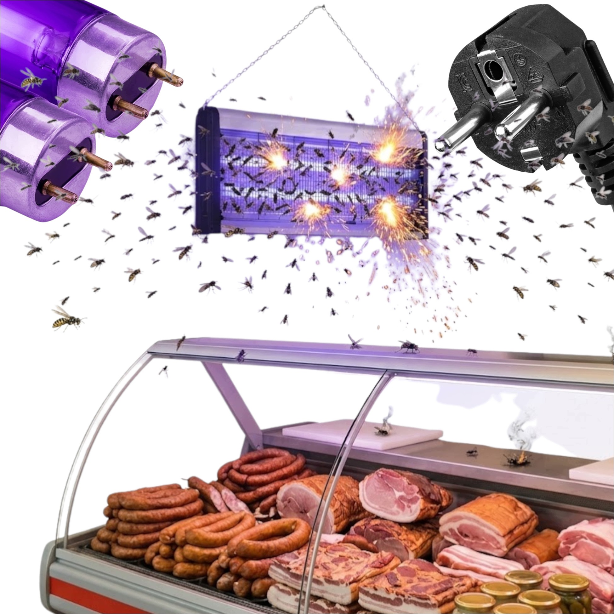 Elektrická Uv Lampa Na Mouchy Komáry Insekticidní Měšky 250 m2 Hmyz