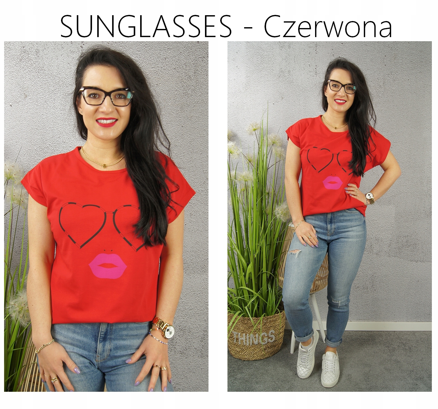 BLUZKA koszulka KOBIECY TSHIRT TOP LYCRA WZORY, L Materiał dominujący bawełna