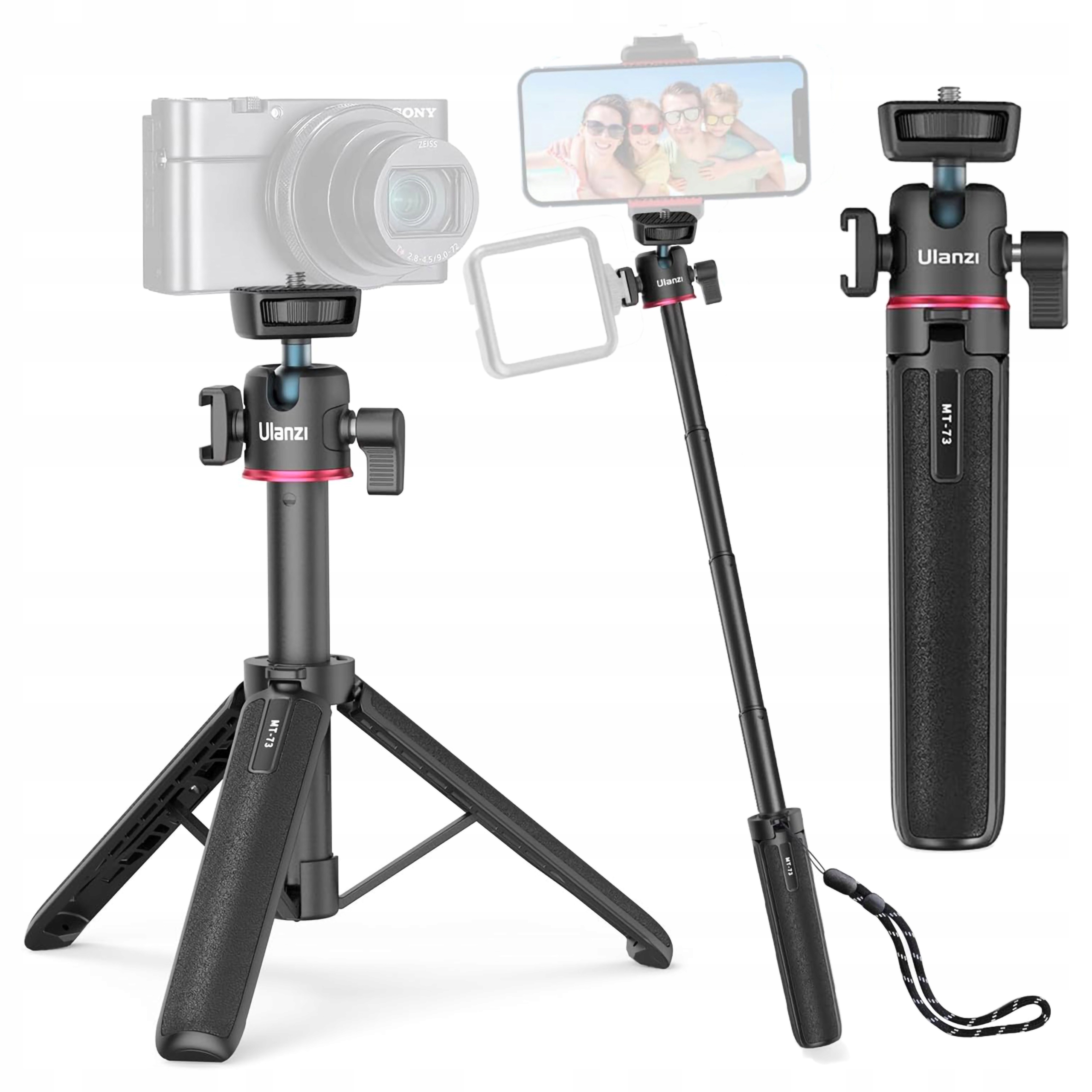 Mobilní stativ Selfie tyč Ulanzi MT-73 pro kameru bezzrcadlovky chytrého telefonu