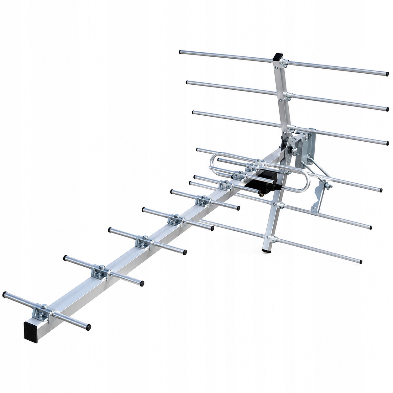 Směrová anténa Yagi DVB-T2 15 prvků se zesilovačem 24 dB Uhf 21-69