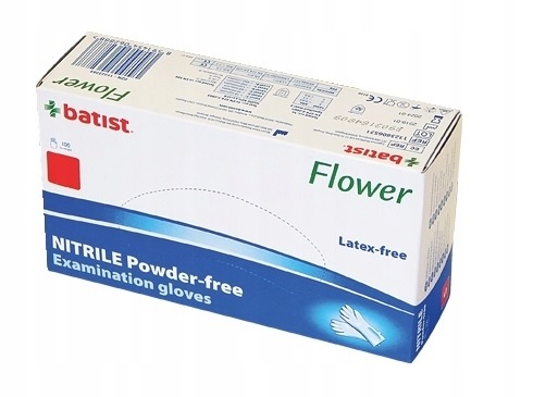 

Rękawice Nitrylowe bezpudrowe Flower a'100 S