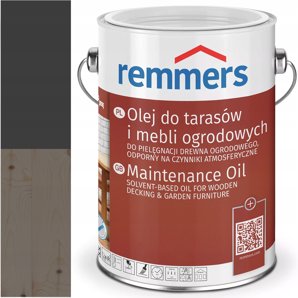 Remmers Pflege-ol olej na terasové desky Ral 9005 Černý 2,5L