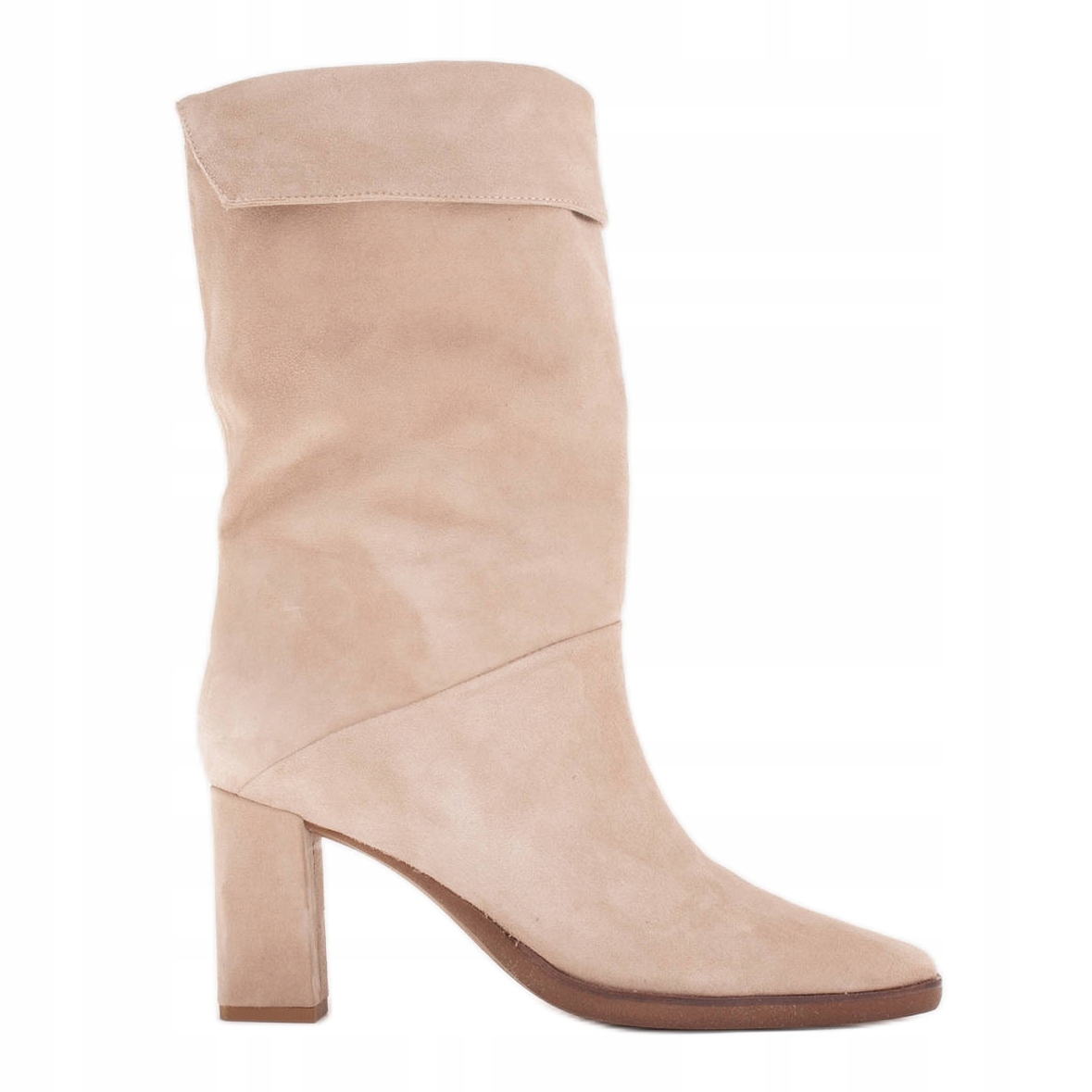 

Beżowy Zamsz Buty Kozaki Marco Shoes r.38