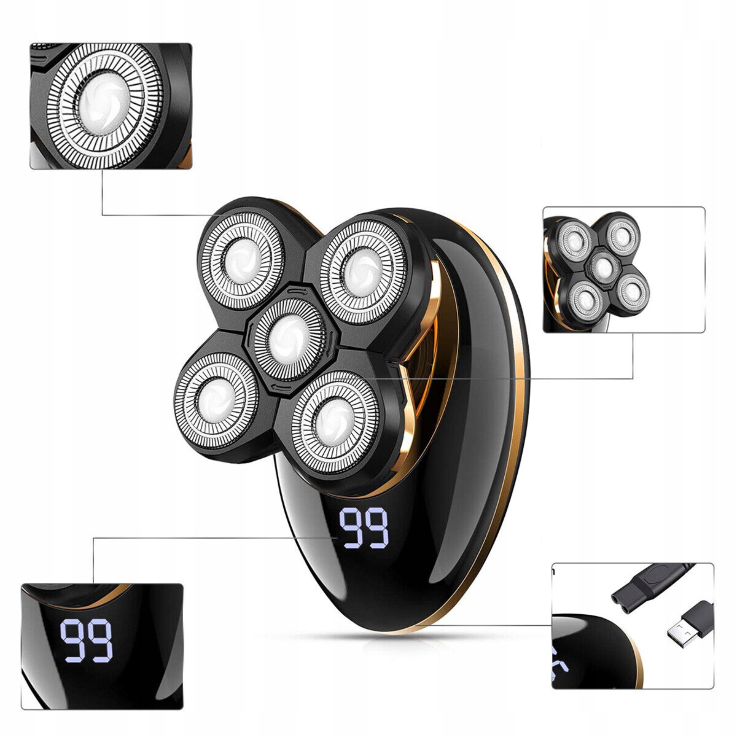 GOLARKA DO GOLENIA GŁOWY MASZYNKA DO ZAROSTU CIAŁA Stan opakowania oryginalne