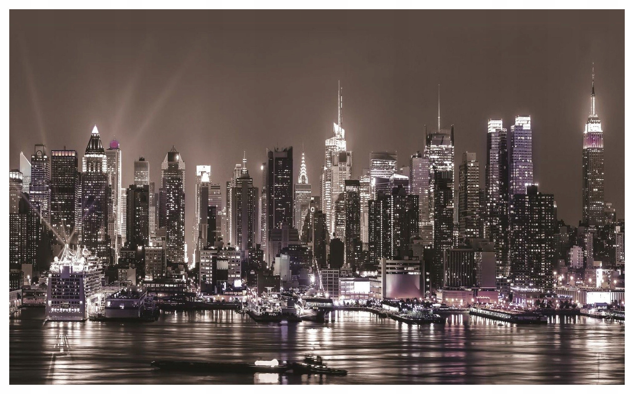 Vliesová fototapeta Nočná panoráma mesta, mestská krajina 416x254 lepidlo