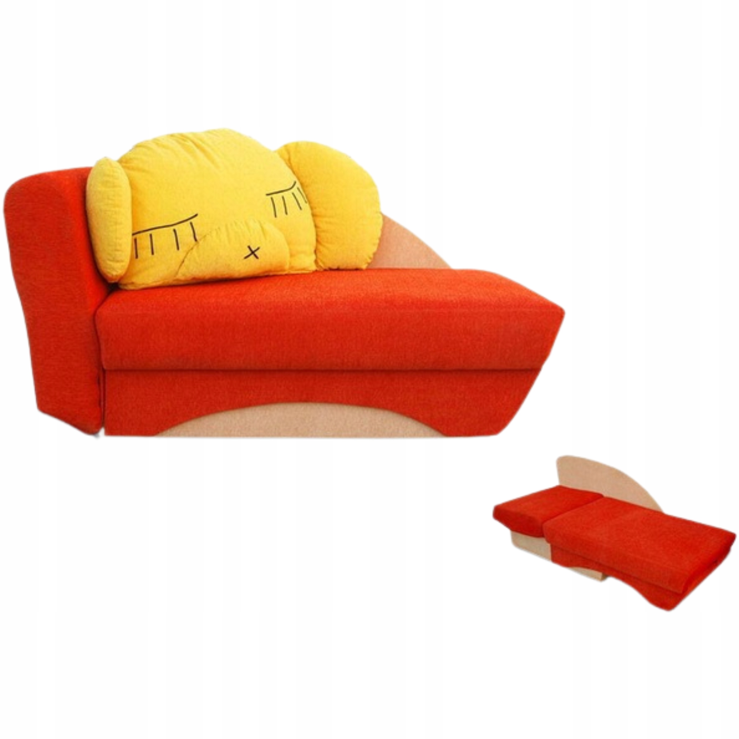 Tapicerowany tapczanik rozkładany Tina Miś WIELE KOLORÓW