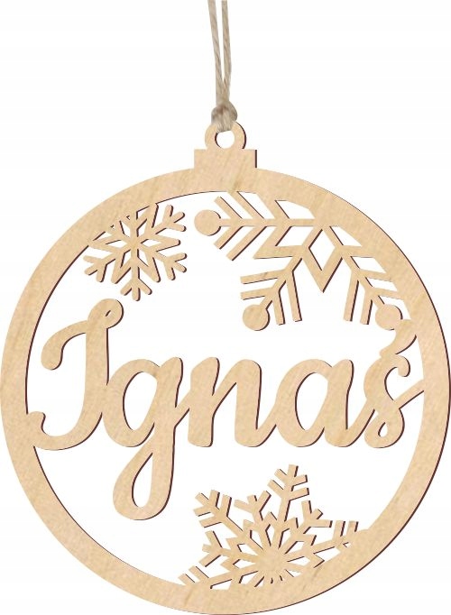 

Bombka Z Imieniem Na Choinkę Duża Drewniana Ozdoba