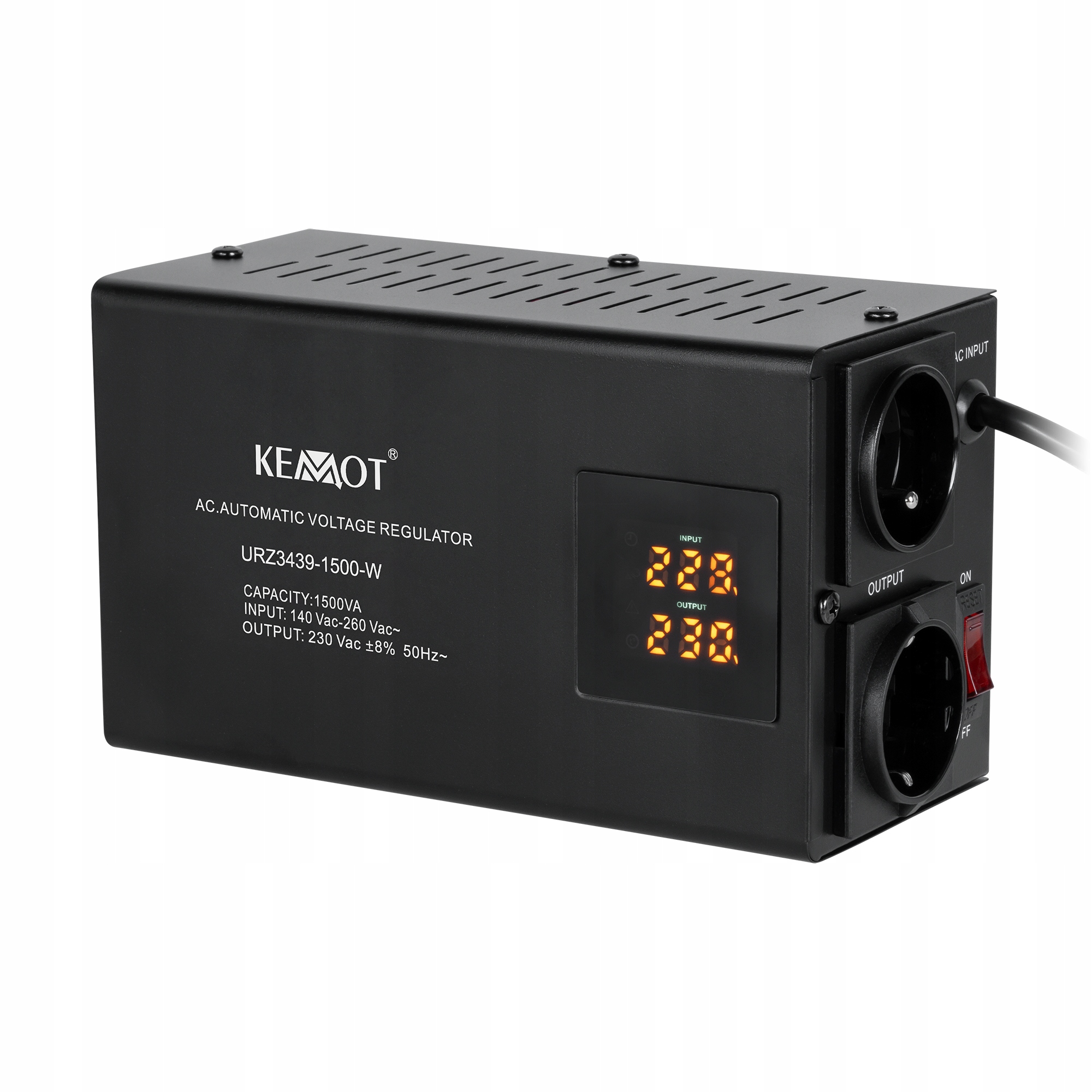 Automatyczny stabilizator napięcia Kemot SER-1500-W precyzja 8%