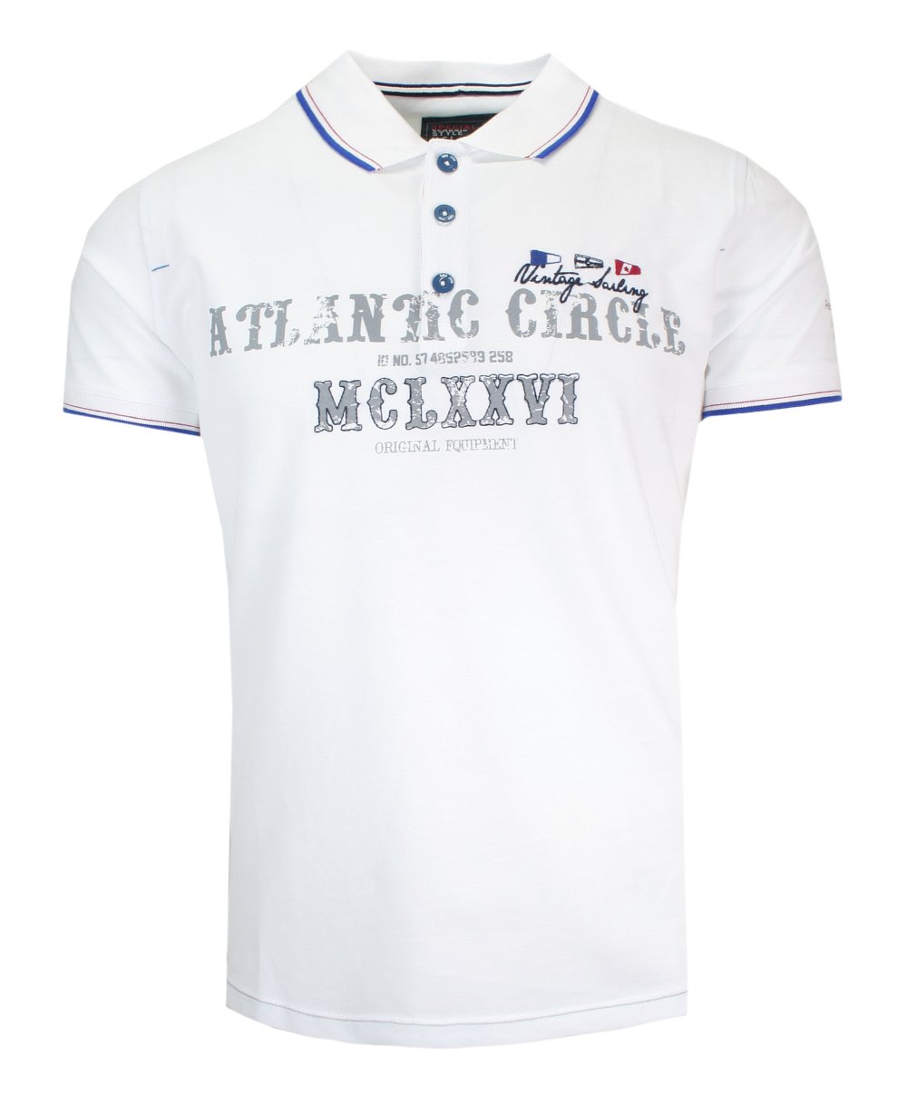 Bílá pánská Polokošile s potiskem M