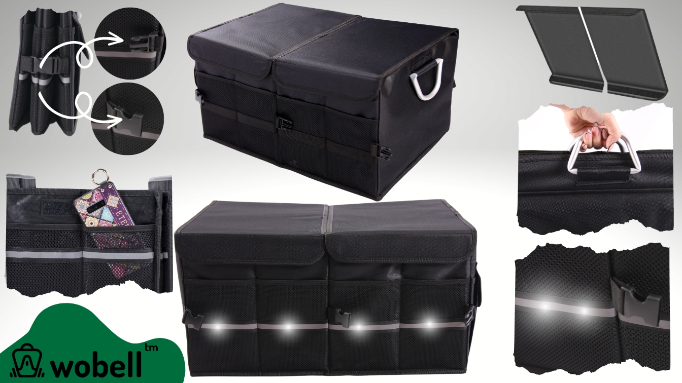 ORGANIZER TORBA DO BAGAŻNIKA SAMOCHODU AUTA SKŁADANY DUŻY PORZĄDNE WYKONANY Producent Wobell