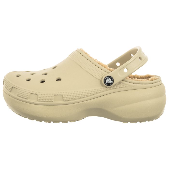 Dámské nazouváky Crocs Classic Platform Lined Clog w6 36.5 Bone