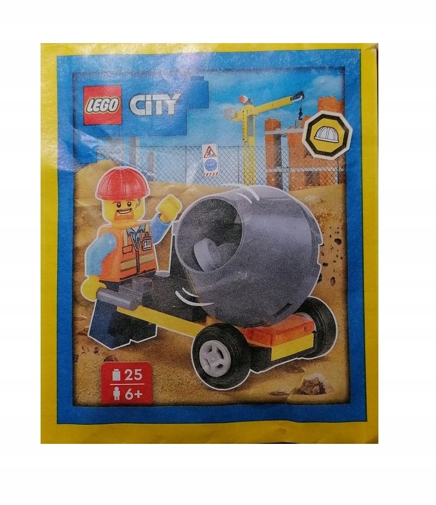 Lego City Minifigure Polybag- Builder with Cement Mixer #952403