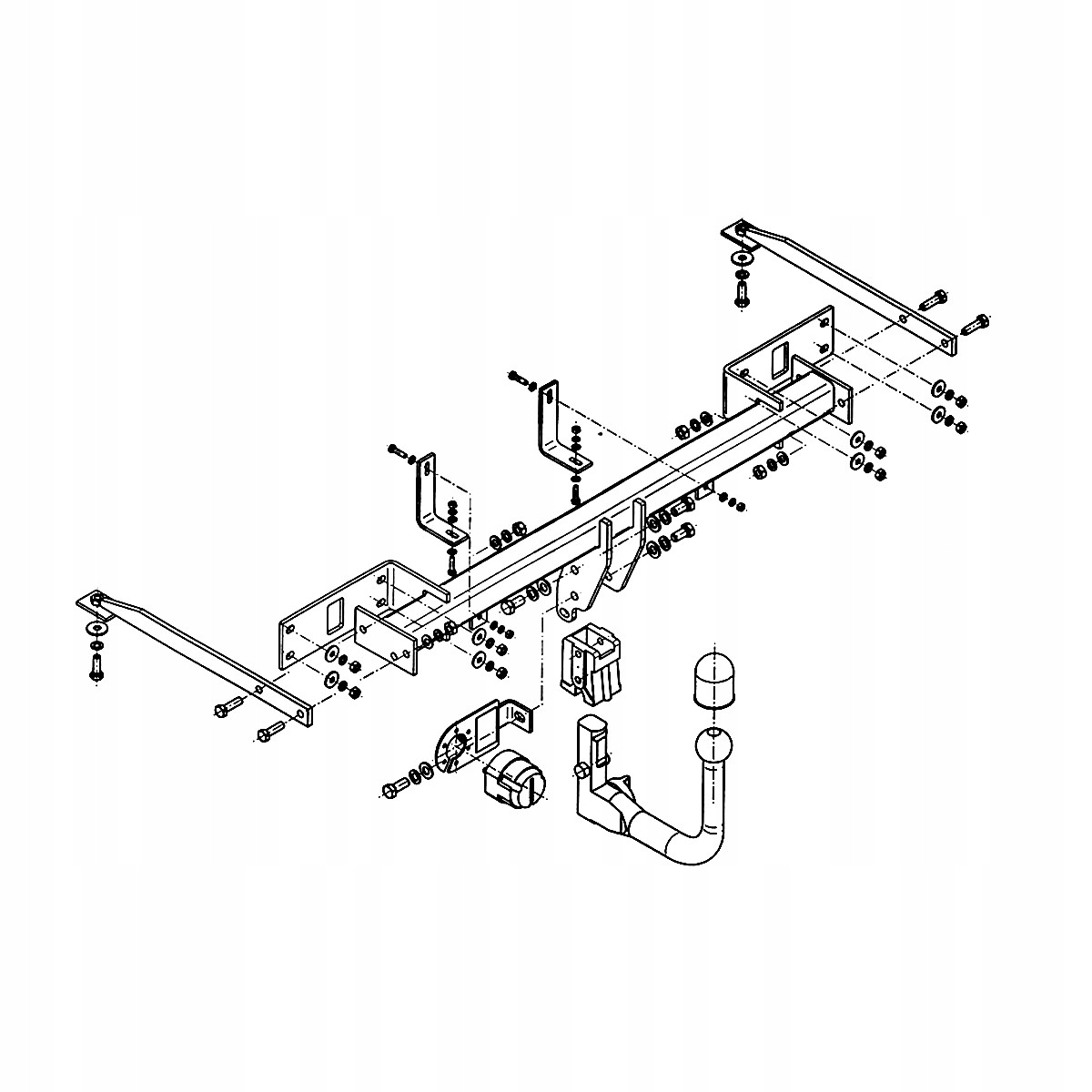 Hak holowniczy Wypinany do Fiat Panda III 3 HTB od 12 MODUŁ 13 PIN GRATIS Producent Steinhof