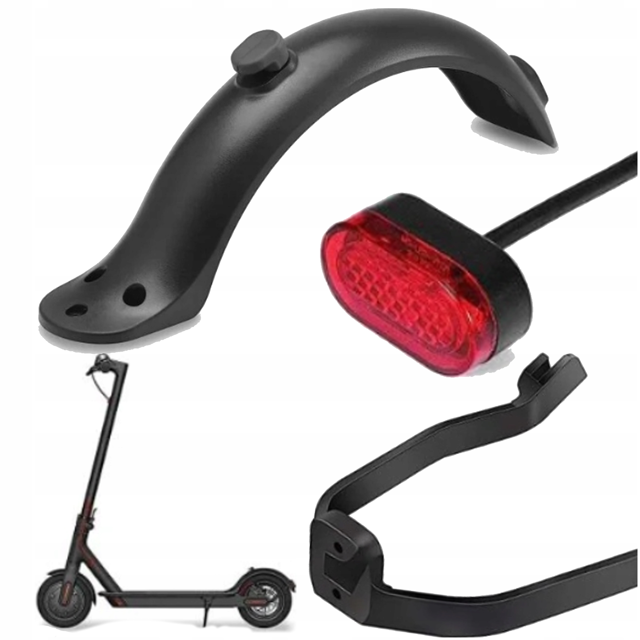 BŁOTNIK TYLNI WSPORNIK LED DO HULAJNOGA XIAOMI M365 // PRO // PRO2 // 1S