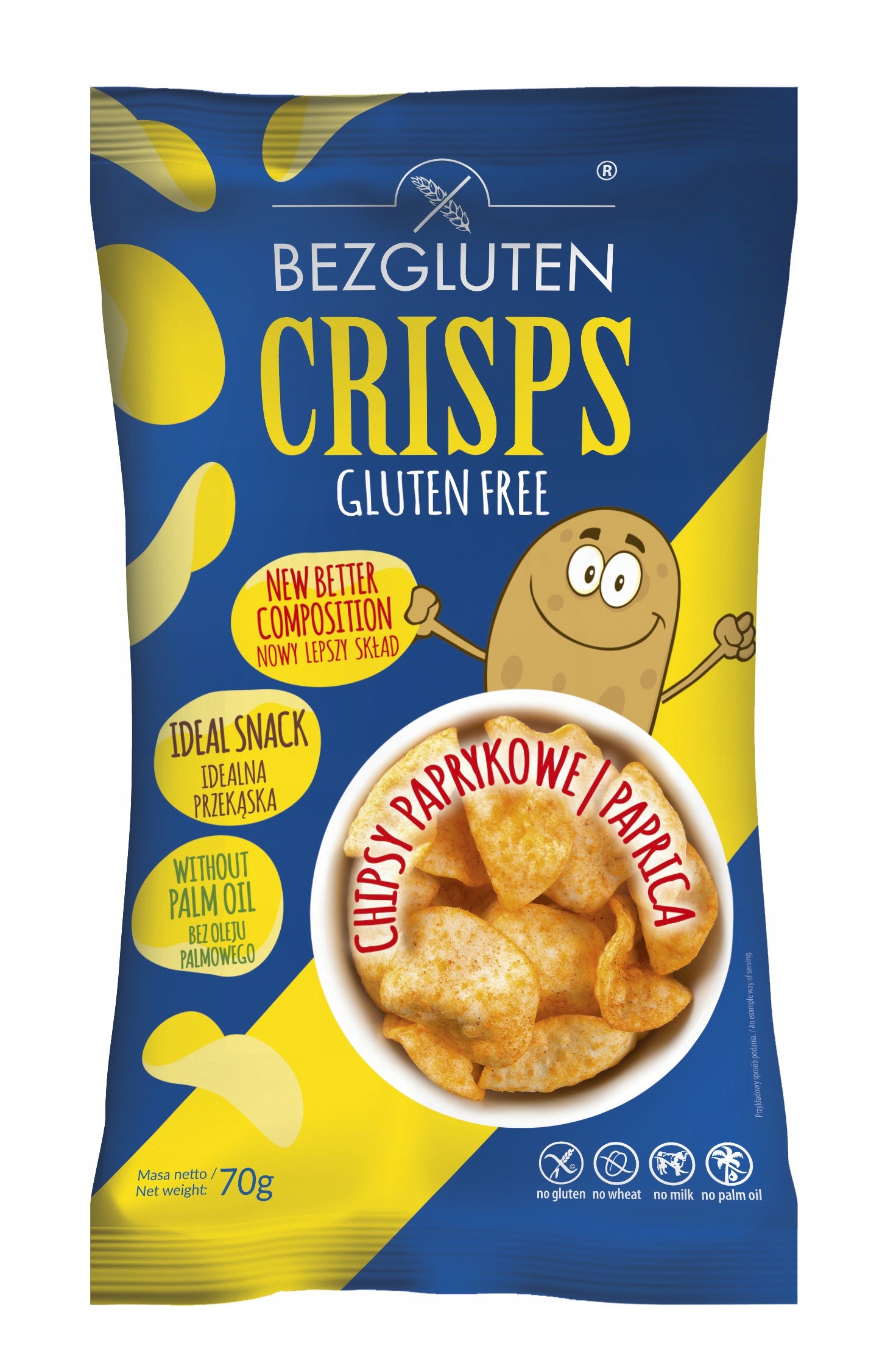 Levně 4x Bezgluten Bezgluten paprikové chipsy 70 g