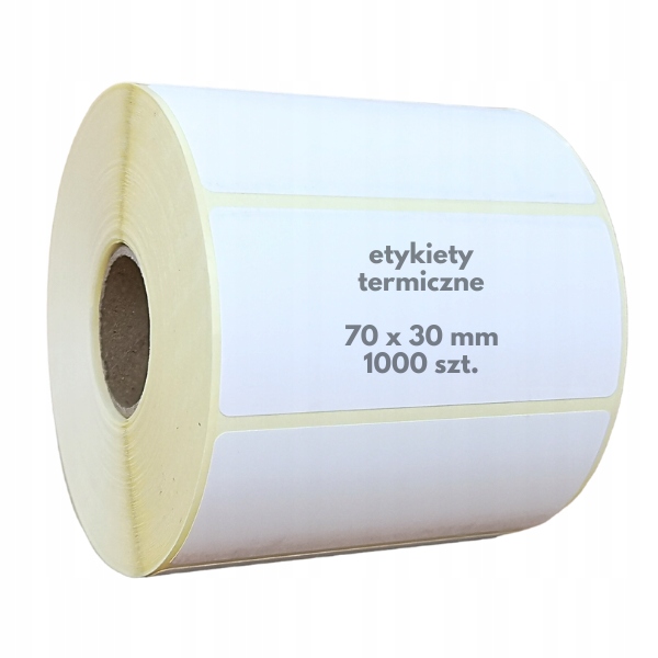 

70x30 etykiety Termiczne samoprzylepne 1000 szt.