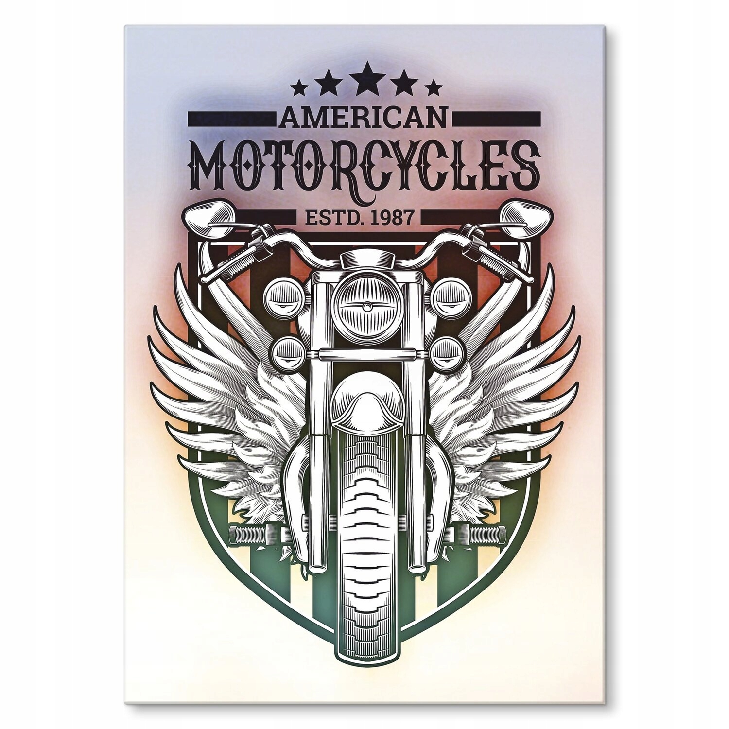 Kovový plakát American motorcycles Dárek 30 x 42 cm