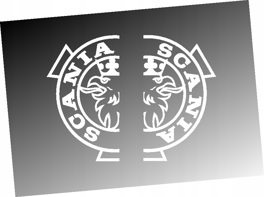 Naklejka SCANIA na lampę biała tuning TIR SUPER!