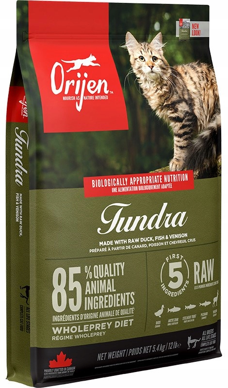 Levně Orijen Cat Tundra – suché krmivo pro kočky – 5,4 kg