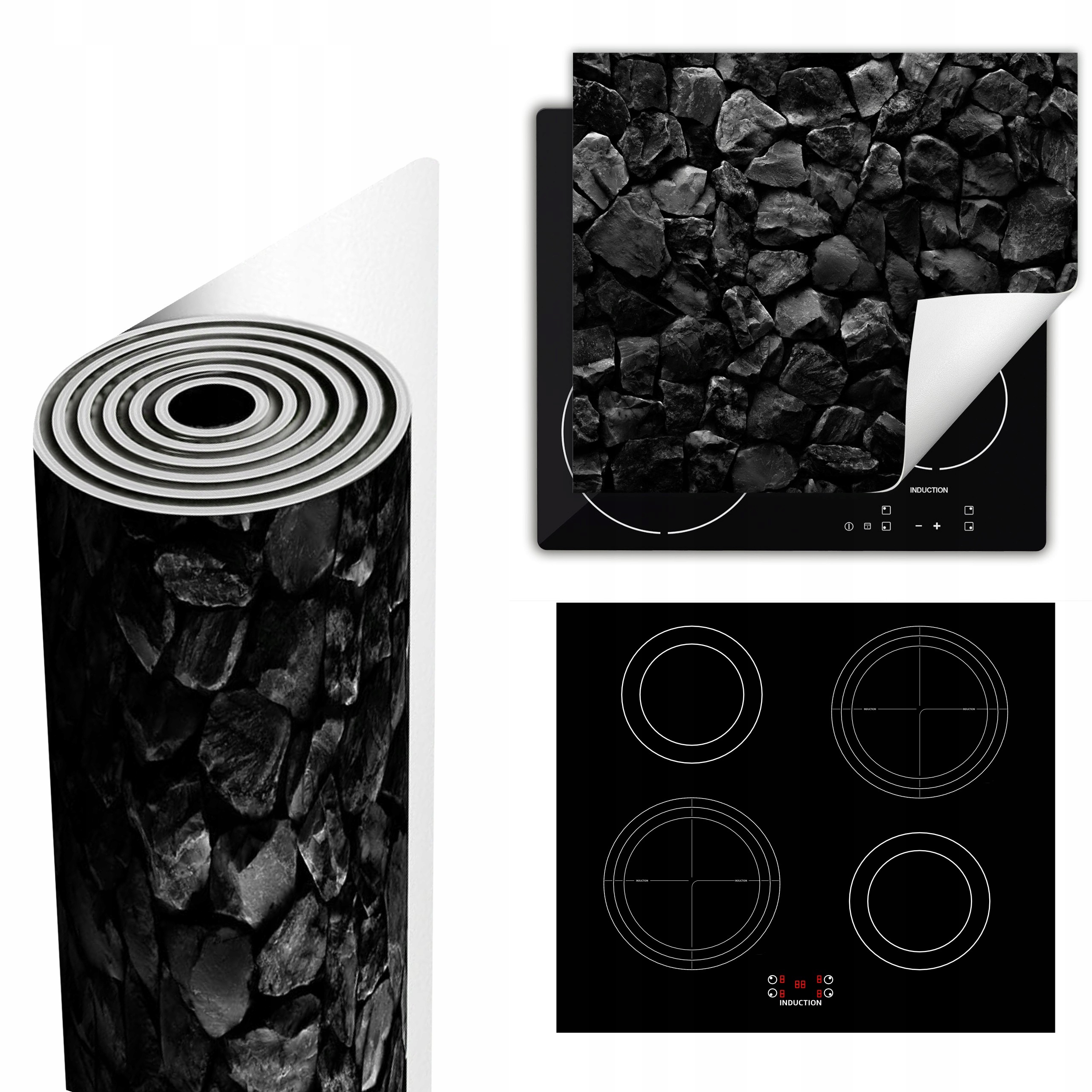 Ochranná Podložka Na Sporák Má Více Místa 60x52 černá kámen