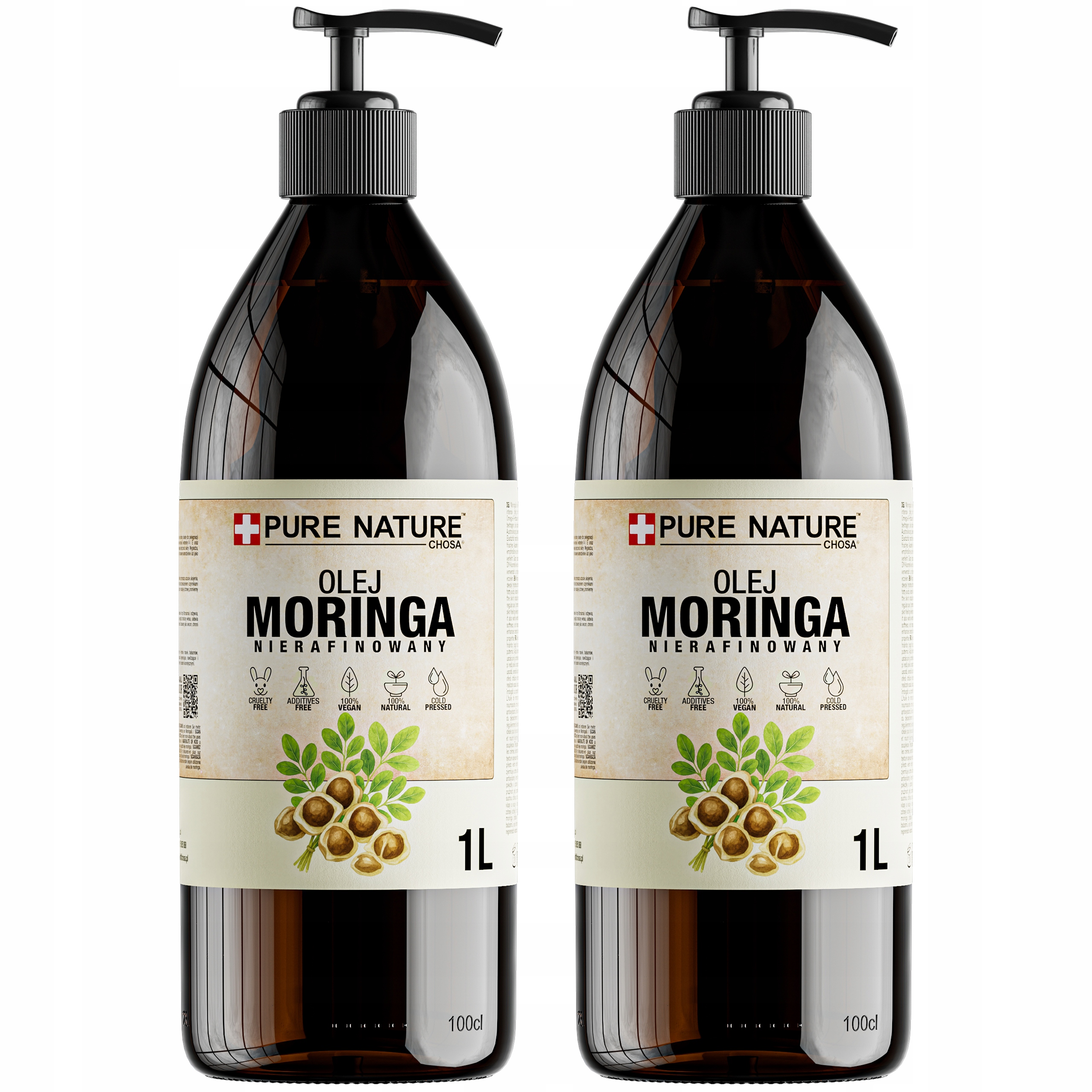 Olej Moringa Naturalny Nierafinowany Zimnotłoczony Dozownik
