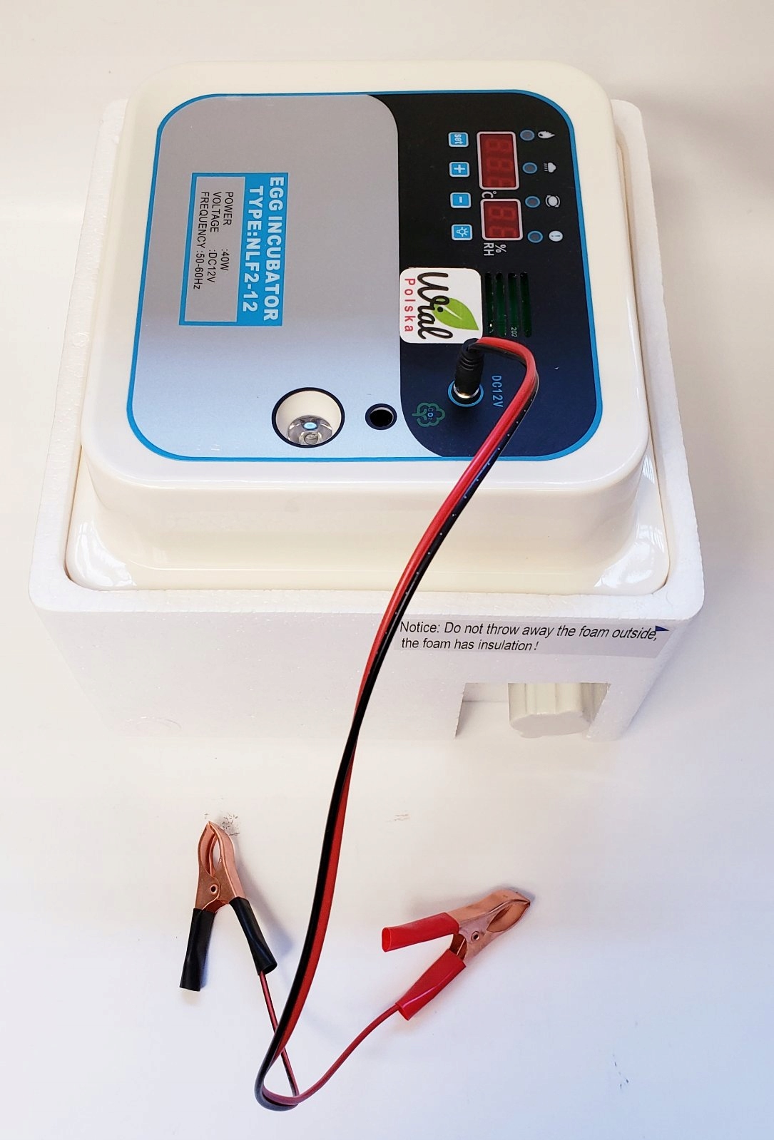 INKUBATOR AUTOMATYCZNY ROLKOWY 12 JAJ 230/12 V Rodzaj inkubator