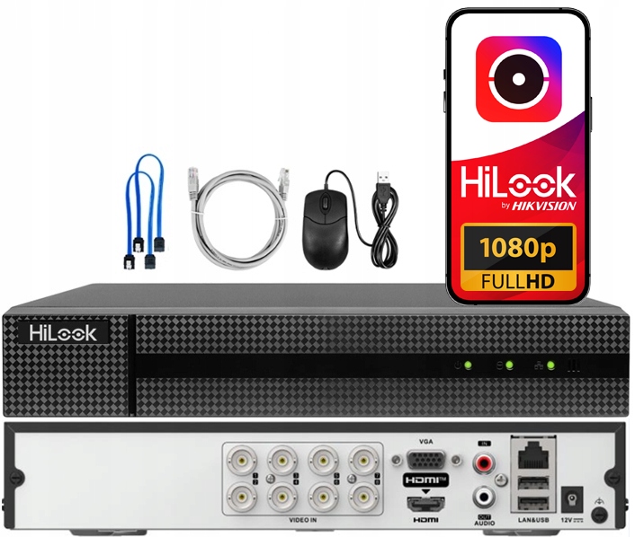 Analogový záznamník Xvr 8 kanálů Ahd Tvi do 1080p DVR-208G-M1/T HiLook