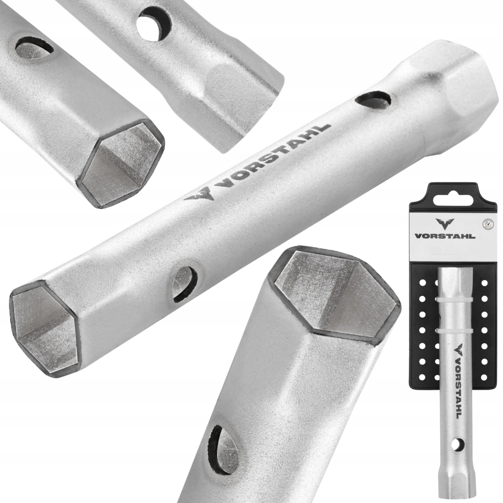 Klucz Rurowy Rurkowy Nasadowy Chromowany Podwójny 16 x 17 mm Vorstahl