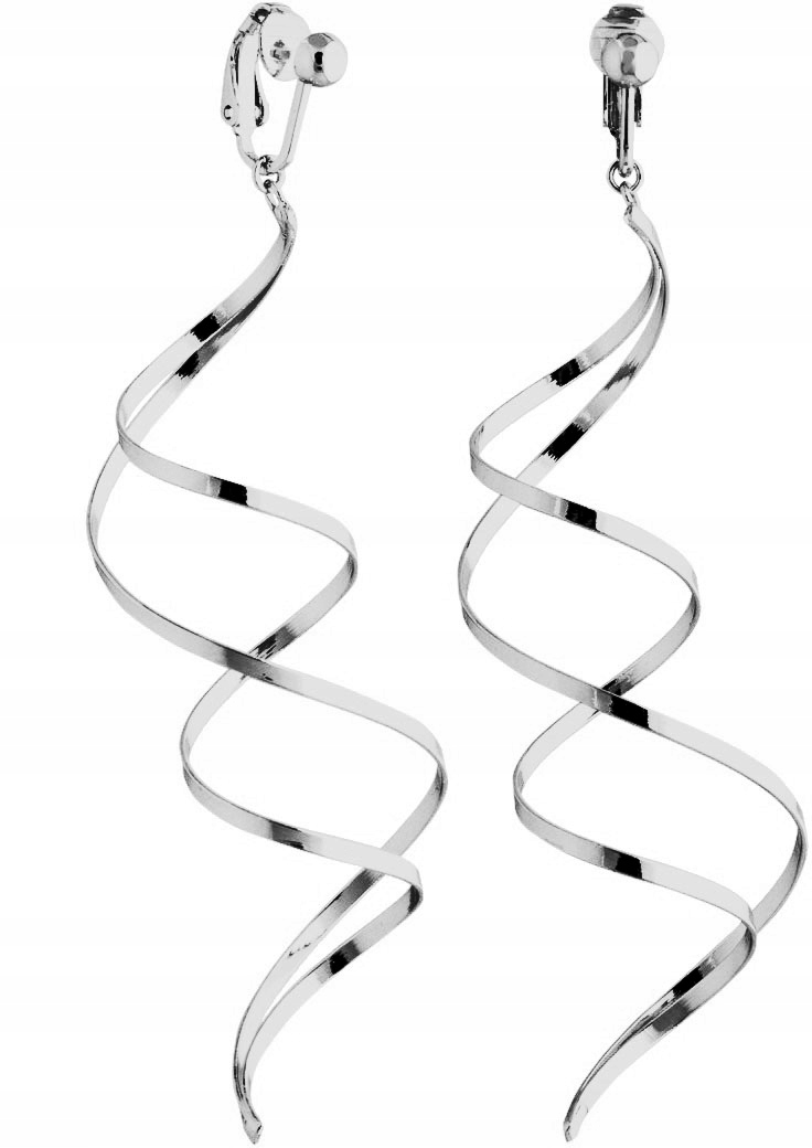 

Klipsy srebrne sprężyny bardzo długie efektowne