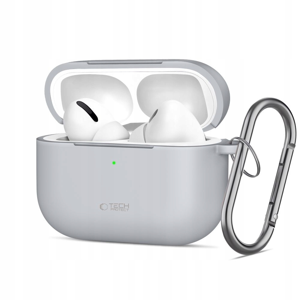 Etui do Apple Airpods Pro 3 Tech-Protect Silicone Hook szare