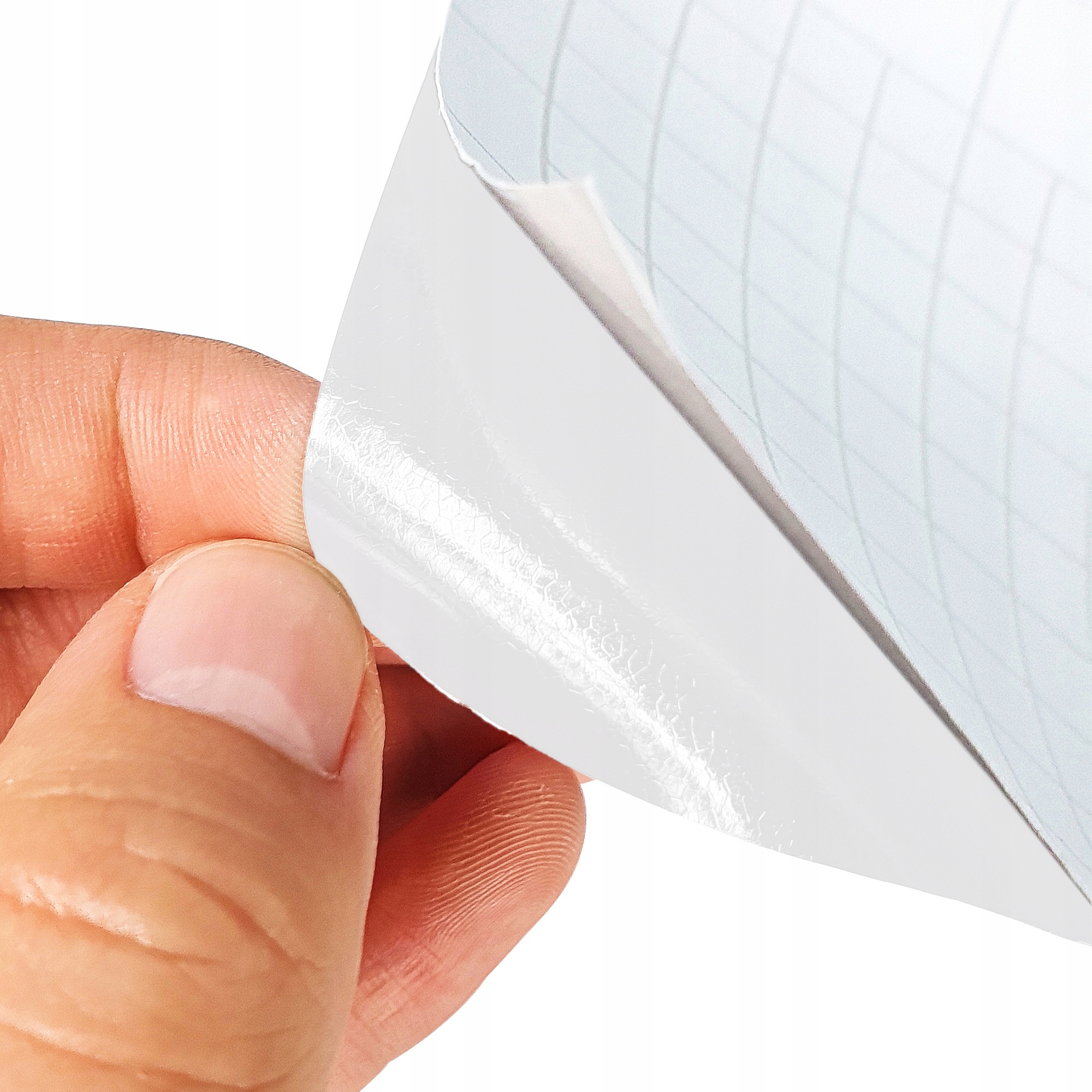 Okleina Biała Na Progi Kokpit Folia Carbon 3D Termoplastyczny Samoprzylepny Kolor biały