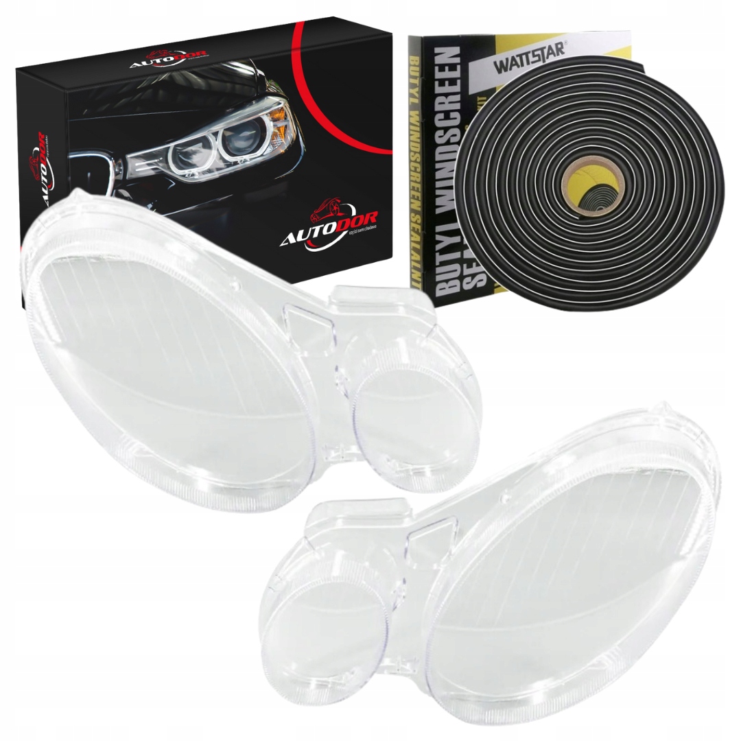 MERCEDES KLASA E W211 KLOSZ SZKŁO REFLEKTORA LAMPY PRZÓD ZESTAW KLEJ BUTYL