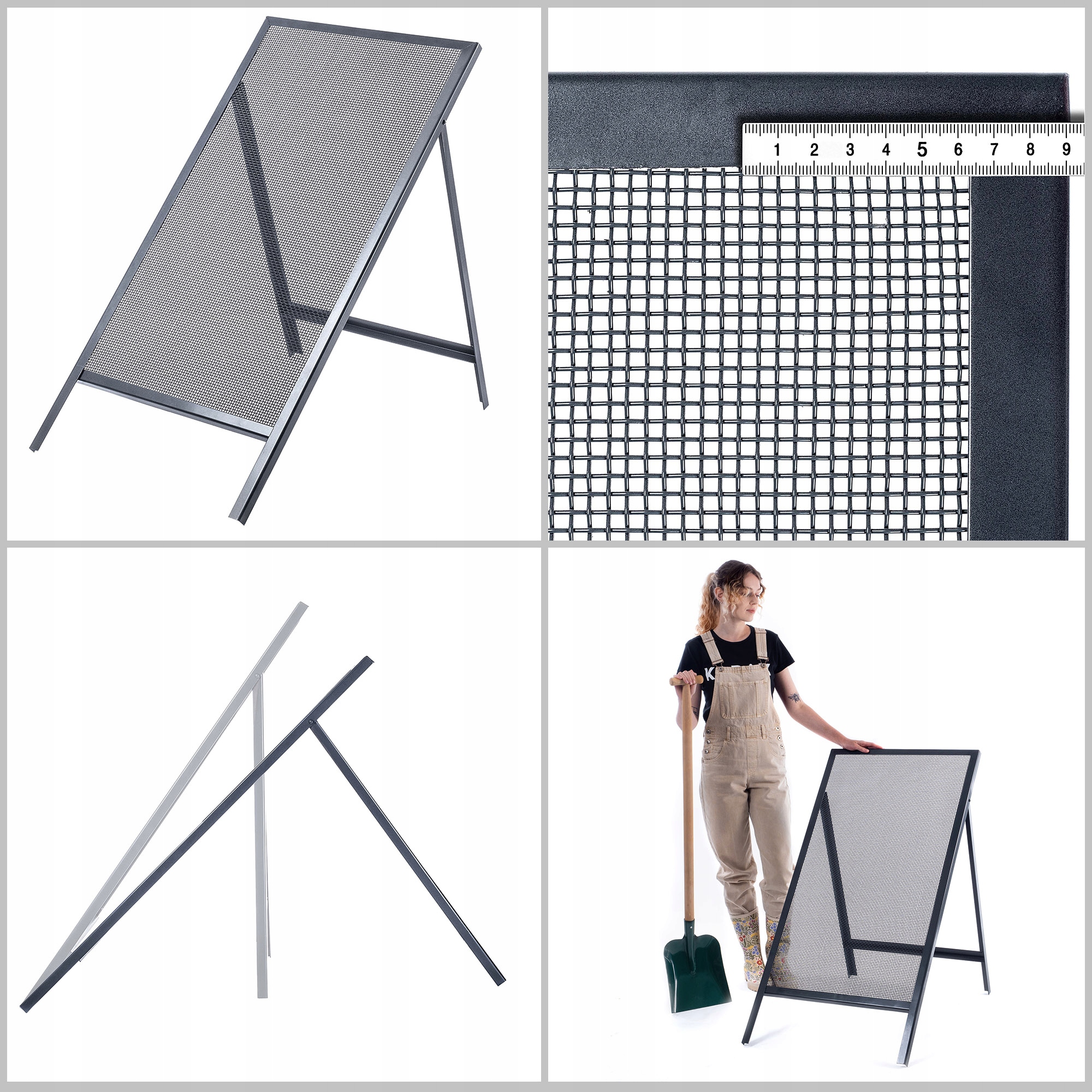 SITO BUDOWLANE DO PIACHU PIASKU ZIEMI MURARSKIE 120x60cm ŻWIRU OCZKA 4mm Wielkość oczka 4 mm