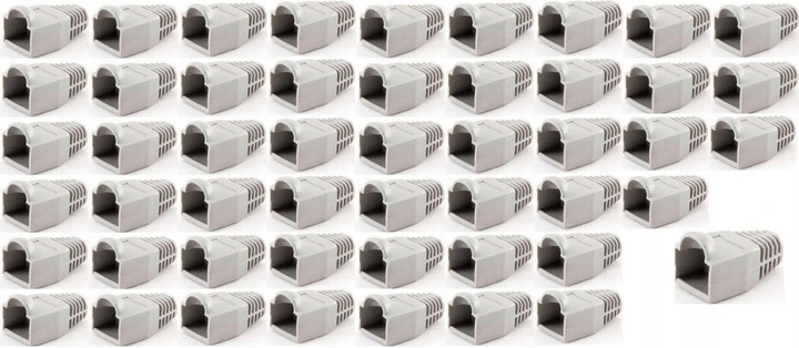 

Osłonka gumowa do wtyku RJ45 50 sztuk szara biała