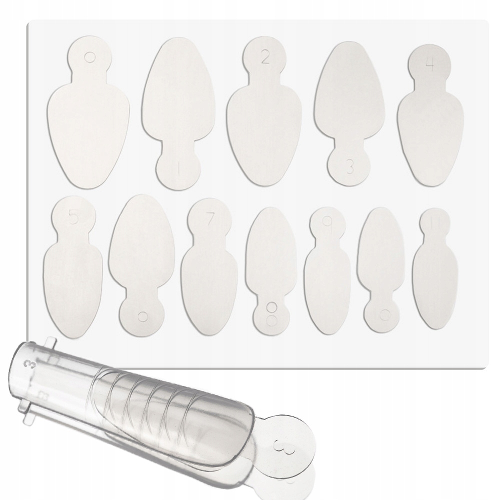 MOLLYLAC formy szablony do frencha silikonowe 12 szt OWAL SHORT OVAL