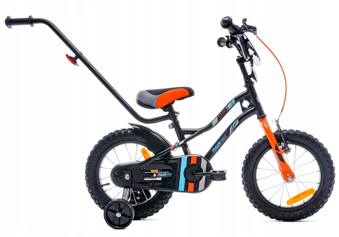 Rowerek dla chłopca 14 cali Tiger Bike Pchacz Kółka boczne Sun Baby