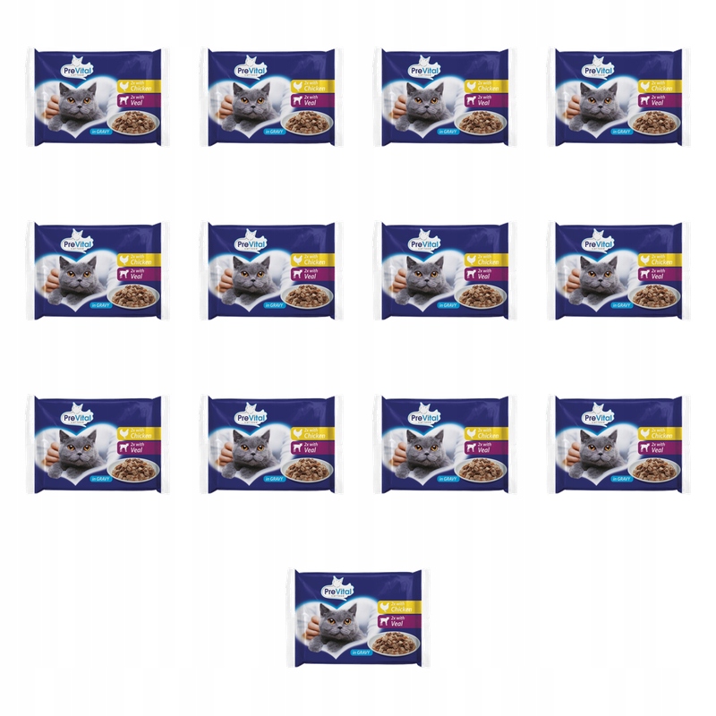 Prevital krmivo pro kočky pro kočky kuře/telecí maso X13