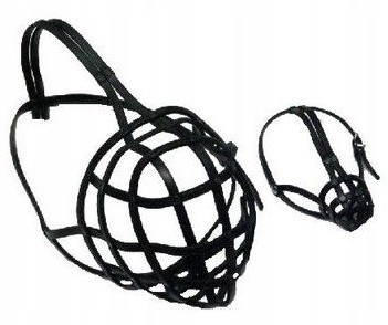 Levně Silný kožený náhubek pro středního německého ovčáka Chaba Velikost 6