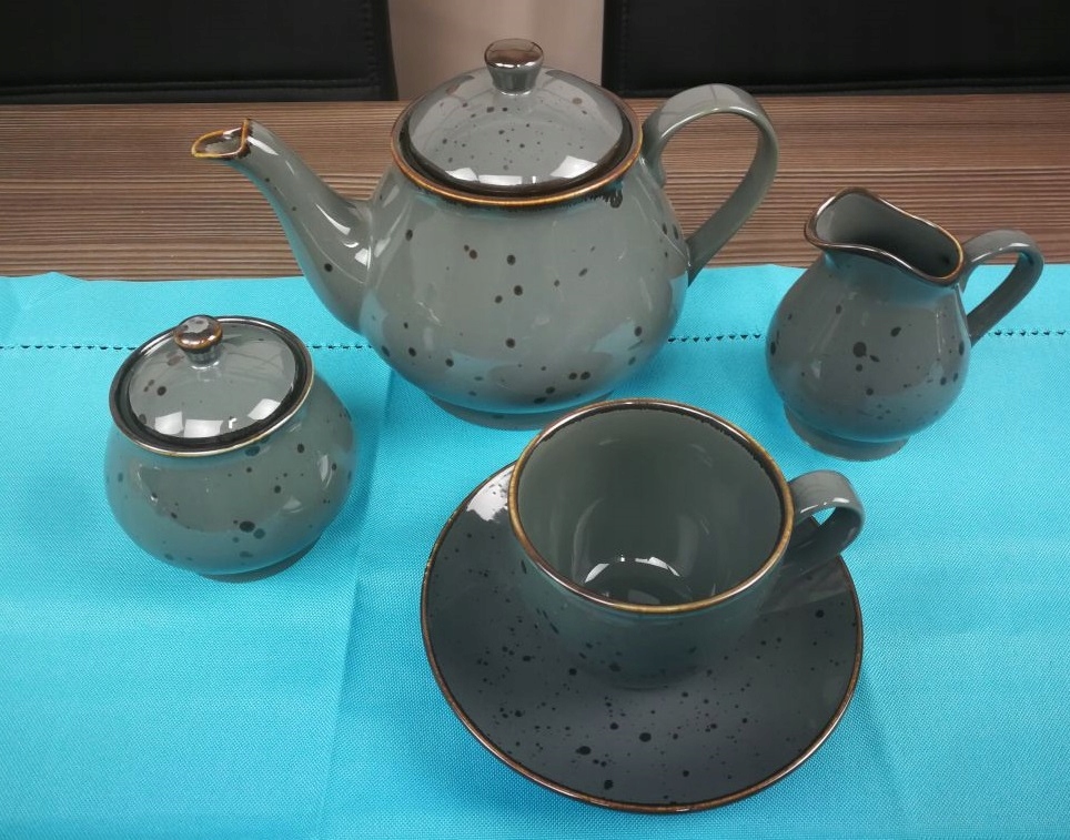 BOGUCICE ALUMINA COTTAGE SIWY SERWIS KAWOWY 15 EL Kolor odcienie szarości i srebra