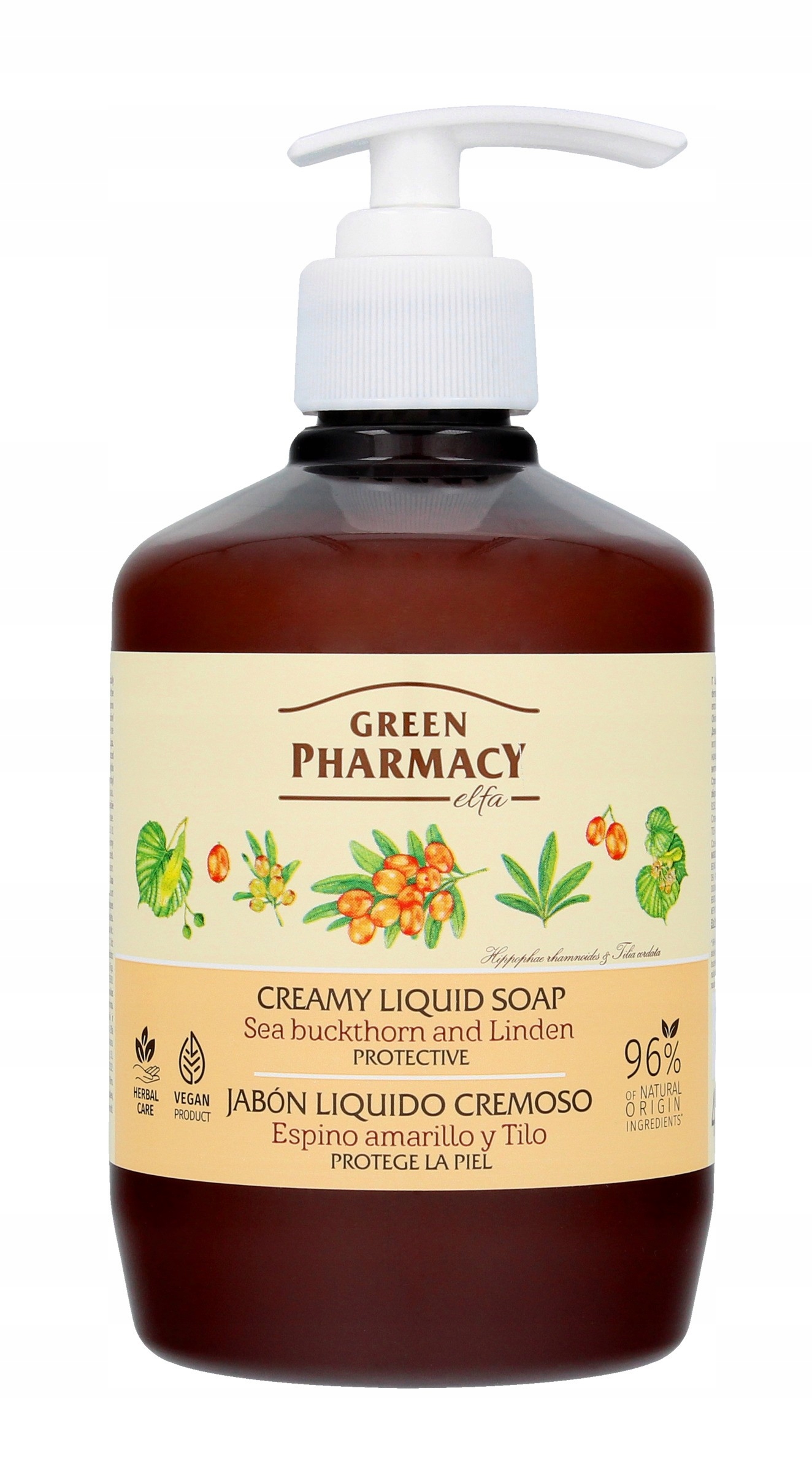 

Green Pharmacy Mydło w płynie z Rokitnikiem i Lipą