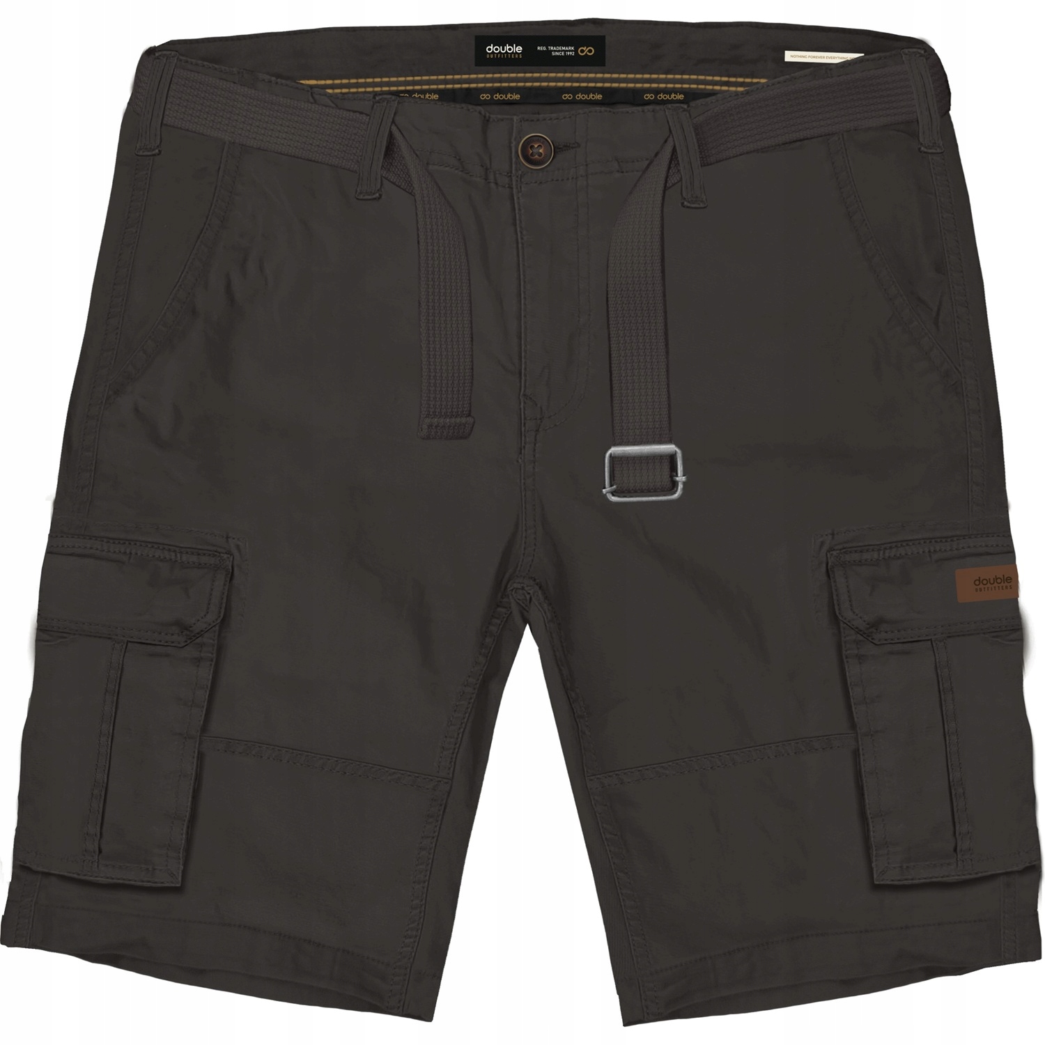 Kraťasy Kapsáče s páskem Grafitové Double Outfitters Velké velikosti