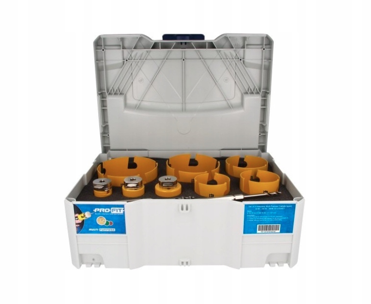 Pro-fit Zestaw otwornic Hm 9 szt.drewno/płyta/PCV