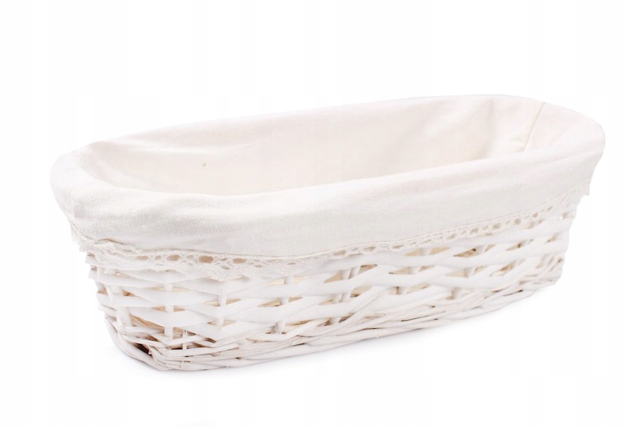 

Owalny Kosz Wiklinowy Z Materiałem 35x18x9 cm