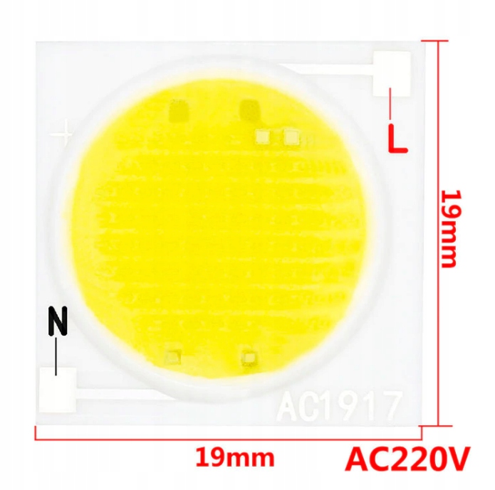 Dioda LED MODUŁ COB 20W neutralny biały 220V Barwa światła biały neutralny